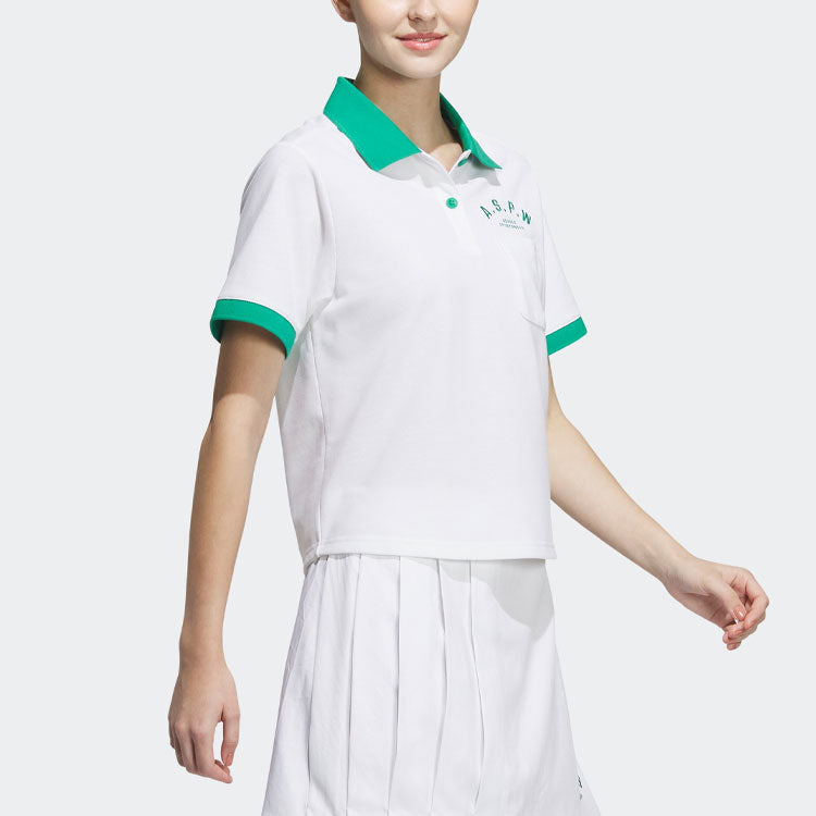(WMNS) adidas Verbiage Polo Shirt 'White' IP3941