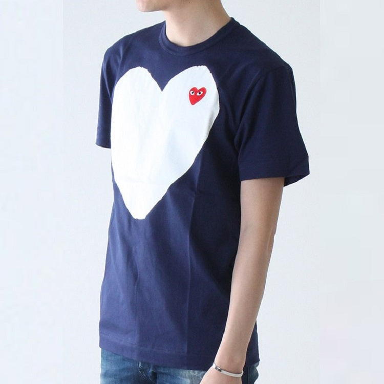 COMME des GARCONS PLAY White Heart T-Shirt 'Navy' AZ-T184-051-1