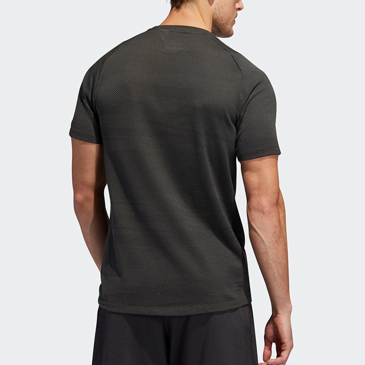 adidas Freelift Training Cozy Pullover Round Neck Short Sleeve Black DZ7328