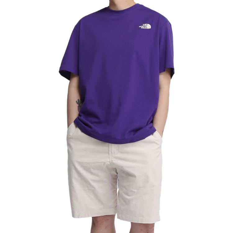 THE NORTH FACE Graffiti Character Small Logo Short Sleeve Couple Style Purple NT7UL09B