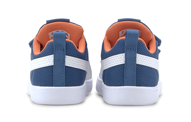 (TD) PUMA Courtflex V2 Mesh Sneakers White/Blue 371759-01