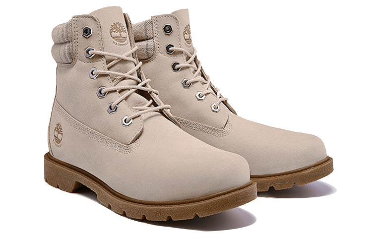 (WMNS) Timberland Lindon Woods 6 Inch Waterproof Boot 'Beige Nubuck and Printed Collar' A2BBR