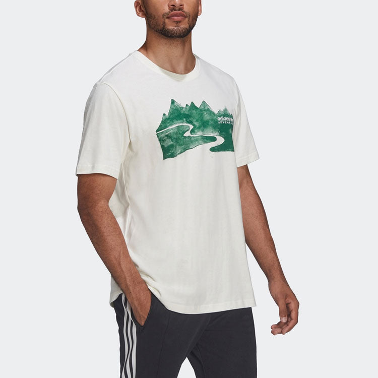 adidas landscape Printing Short Sleeve White HF4769