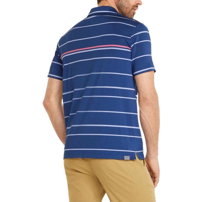 PUMA Mattr Striper Golf Polo Shirt 'Blue' 532976-10