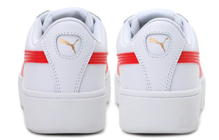 (WMNS) PUMA Vikky Stacked Leisure Sneakers White/Red 369143-13