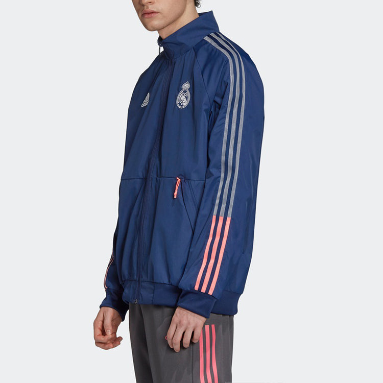 adidas Real Anthem Jkt Real Madrid Soccer/Football Sports Jacket Navy Blue FR3880