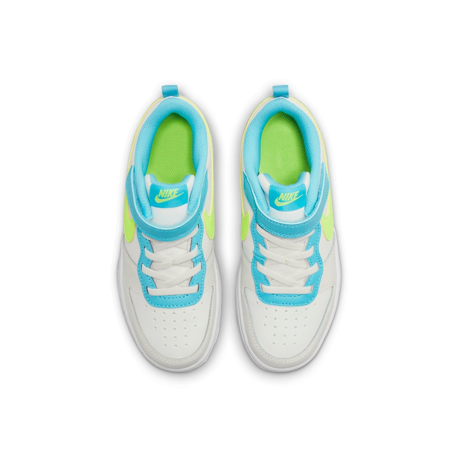 (PS) Nike Court Borough Low 2 PSV 'White Baltic Blue Volt' BQ5451-122