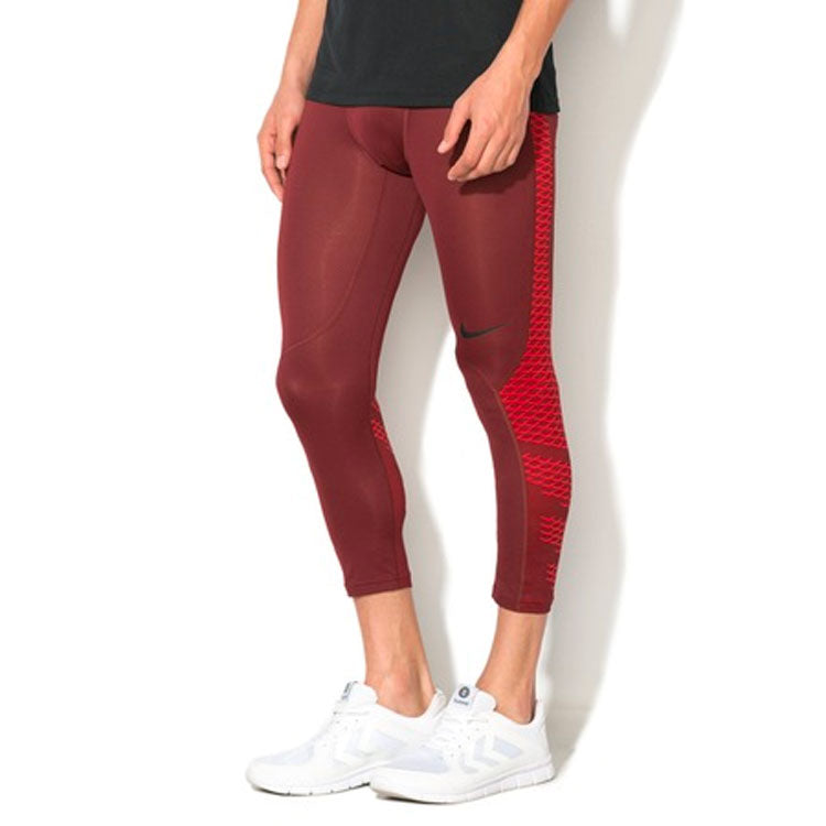 Nike Running Training Sports skinny shark track pants Deep Red Dark red 828164-619