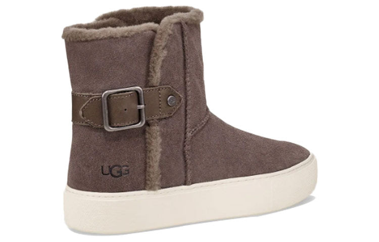 (WMNS) UGG Aika Suede Snow Boots Gray Brown 1104069-MLE