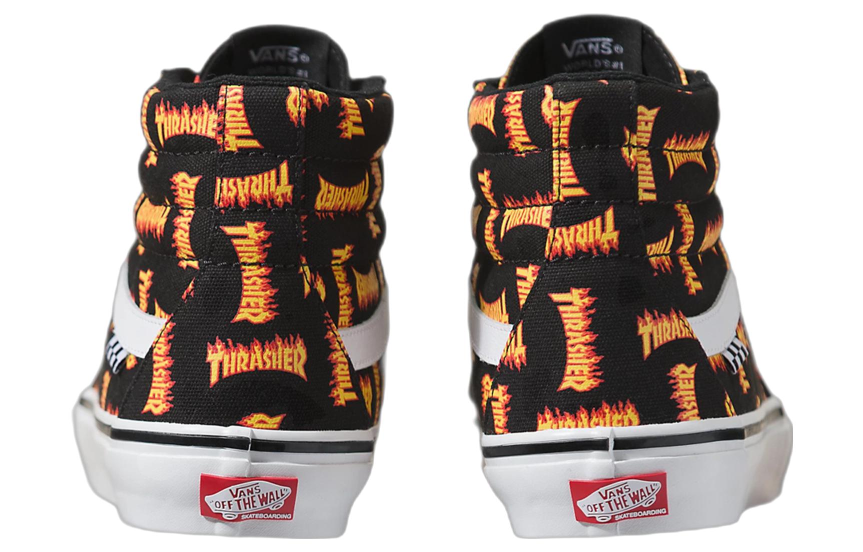 Thrasher x Vans Sk8-hi 'Black Yellow' VN0A5FCCBML