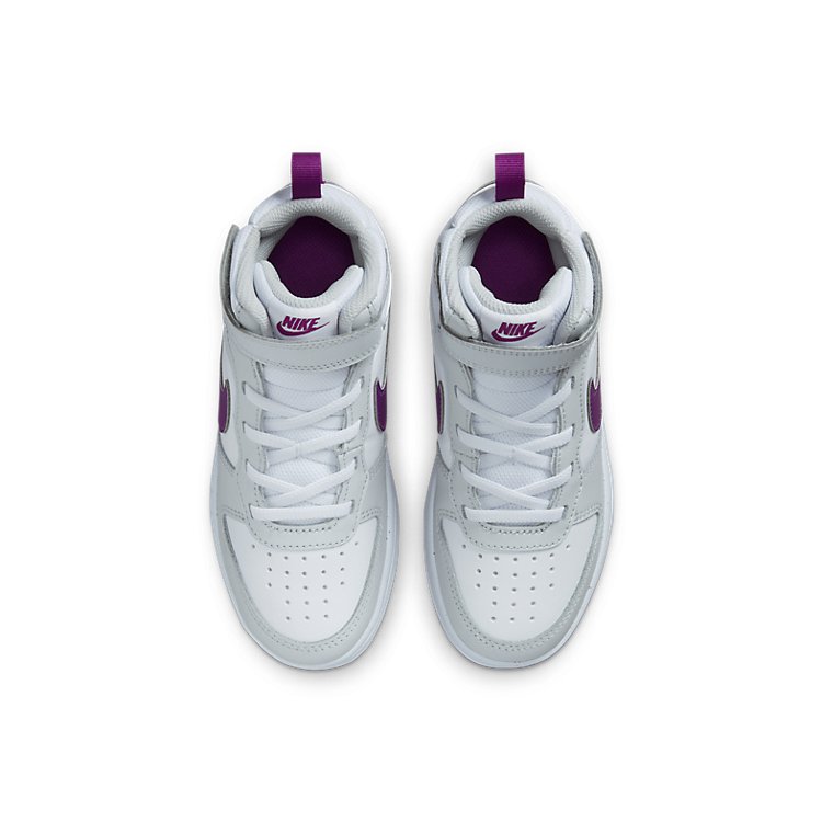 (GS) Nike Court Borough Mid 2 'Pure Platinum Vivid Purple' CD7783-009