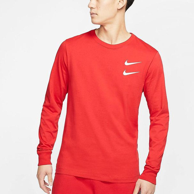 Men's Nike Printing Round Neck Long Sleeves Red T-Shirt CK2260-657