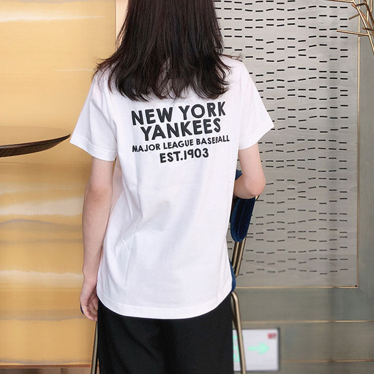 MLB New York Yankees Basic Printing Short-Sleeve Tee Unisex White 31TS04031-50W