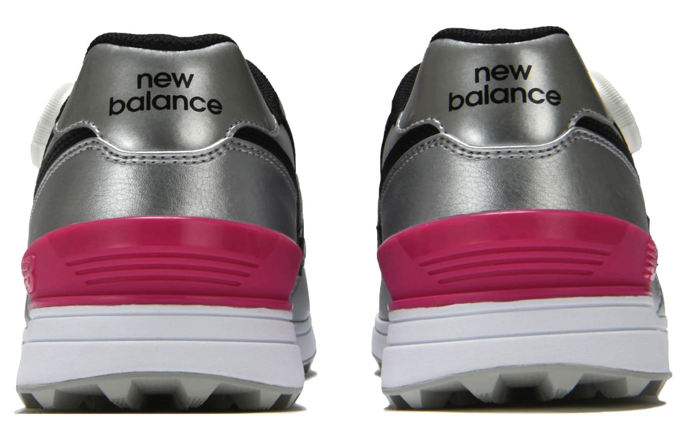 (WMNS) New Balance 574 BOA 2E Golf Shoes 'Silver Black Pink' WGBS574B