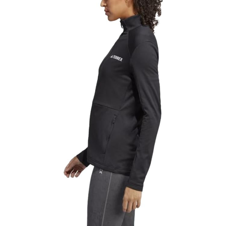 (WMNS) adidas Terrex Multi Full-Zip Fleece Jacket 'Black' HN5465