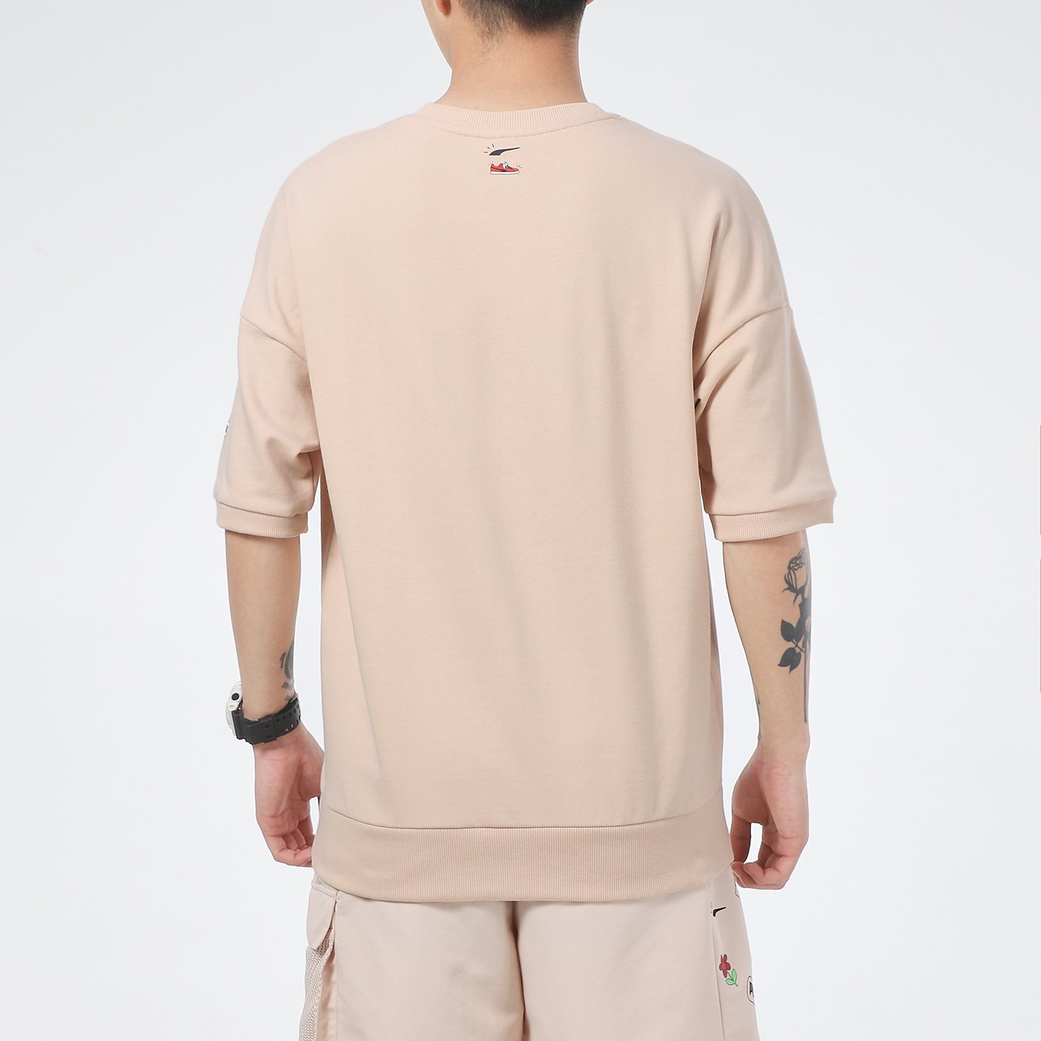 PUMA Logo T-Shirt 'Beige Black' 532041-68