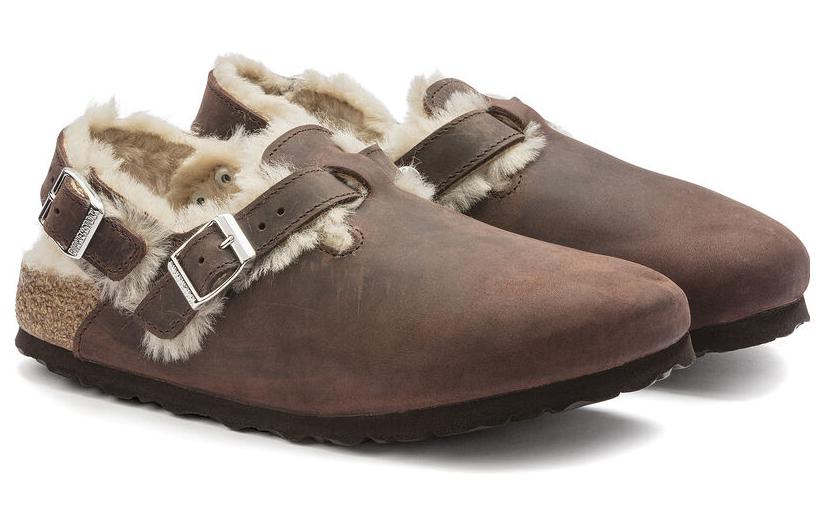 (WMNS) Birkenstock Tokio Shearling Oiled Leather 'Habana' 1023222