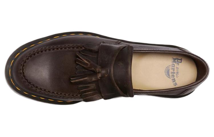 Dr. Martens Adrian Crazy Horse Leather Tassel Loafers 'Dark Brown' 30917201