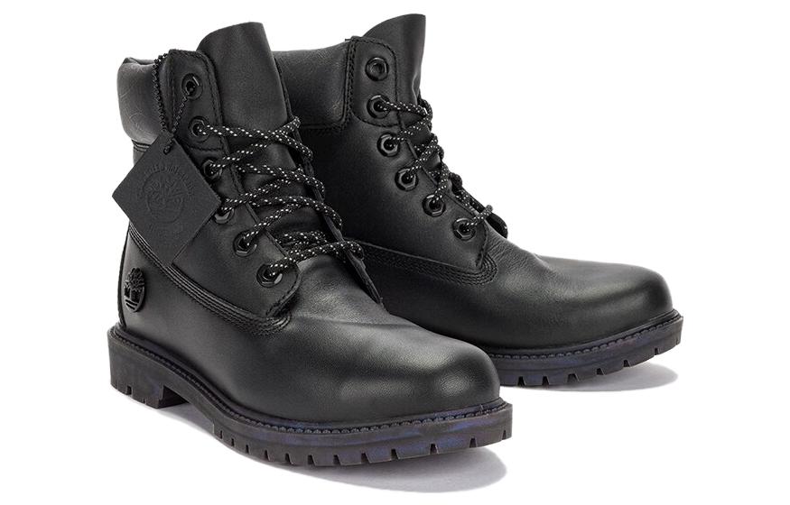 (WMNS) Timberland Heritage 6 Inch Waterproof Boot 'Black Leather Rubber Outsole' A5Q9S