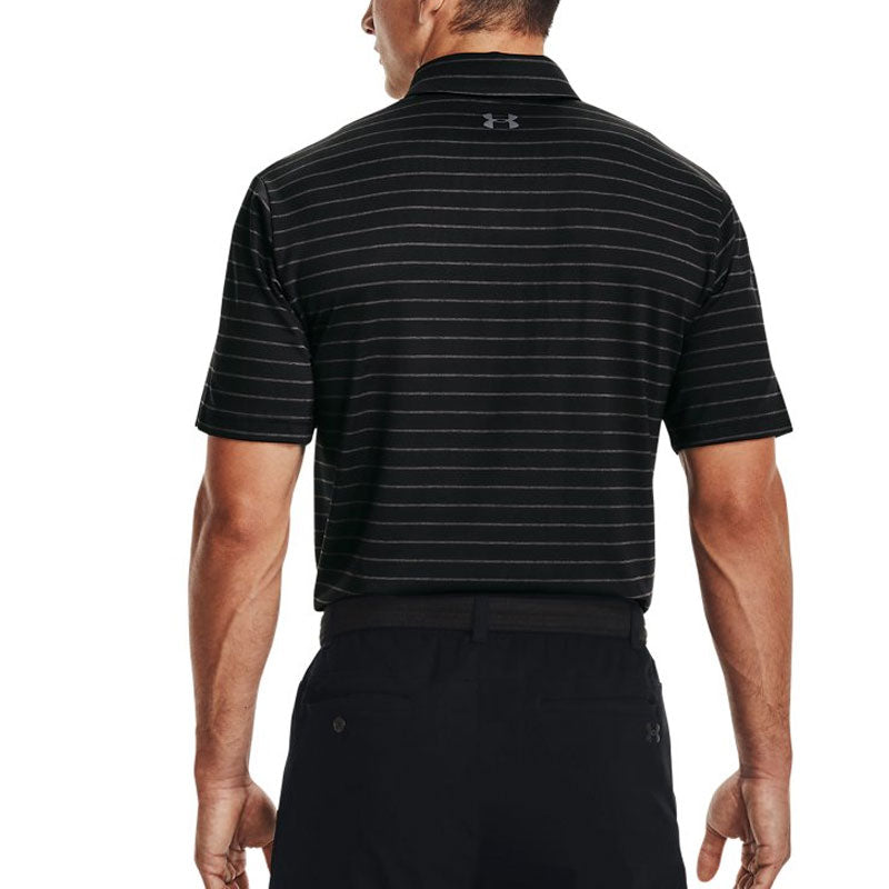 Under Armour Playoff Core Stripe Polo Shirt 'Black' 1351130-001