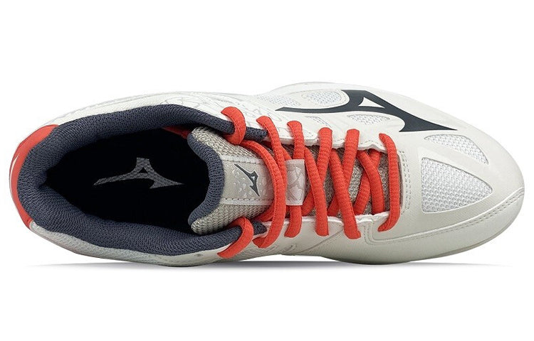 (WMNS) Mizuno Thunder Blade 2 Shoes 'White Red Grey' V1GC197055