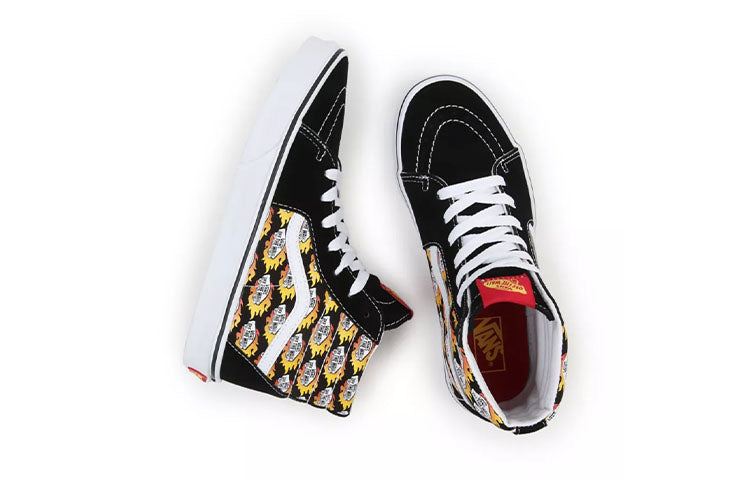 Vans SK8-HI Flame Logo Repeat 'Black White Red' VN0A4UI2AC4