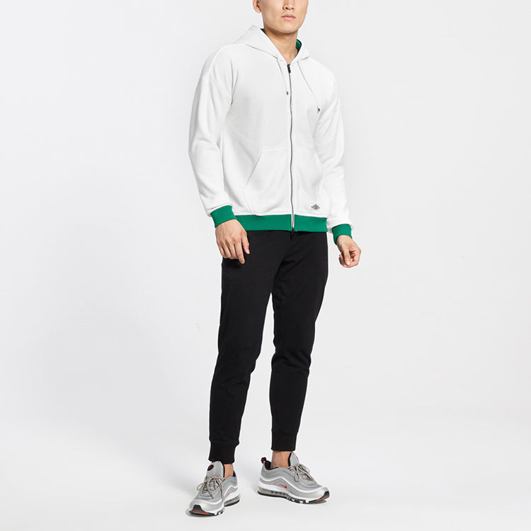 Air Jordan Colorblock Athleisure Casual Sports Jacket White AO0423-108