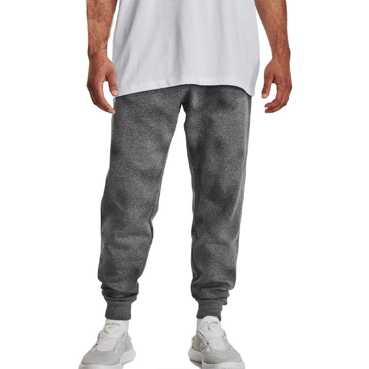 Under Armour Rival Fleece Printed Joggers 'Grey Black' 1379777-025