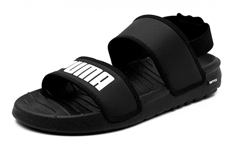 (GS) PUMA Soft Sandal 'Black White' 375694-01