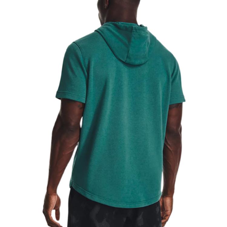 Under Armour Project Rock Terry Short Sleeve Hoodie 'Teal' 1378019-722