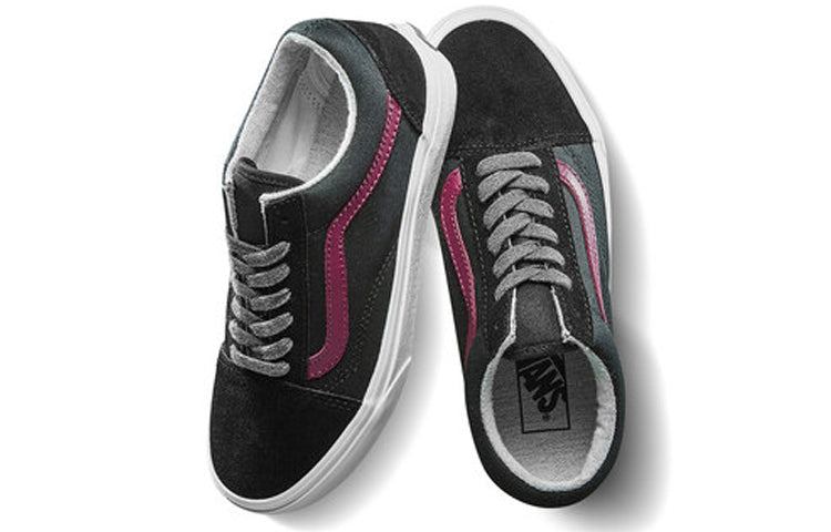 Vans Jersey Lace Old Skool Shoes Black/Red VN0A38G1UNI