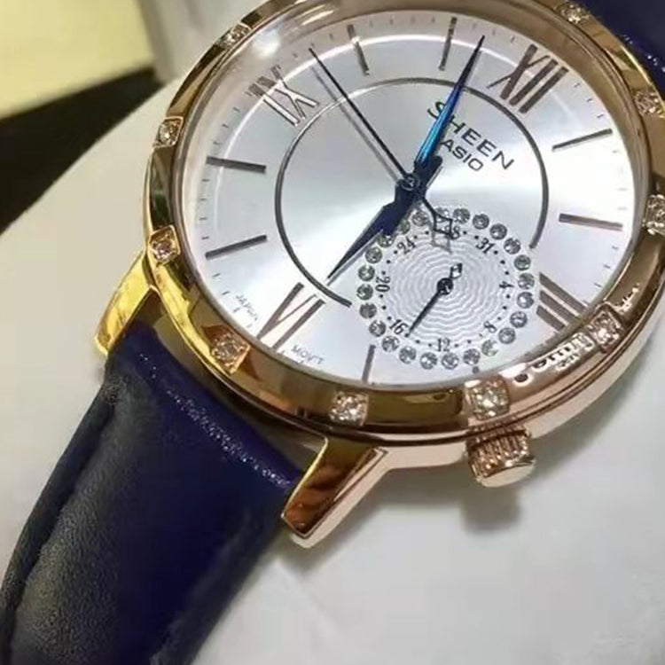 CASIO SHEEN Series Wrist Blue/ White Analog SHE-3046GLP-7C