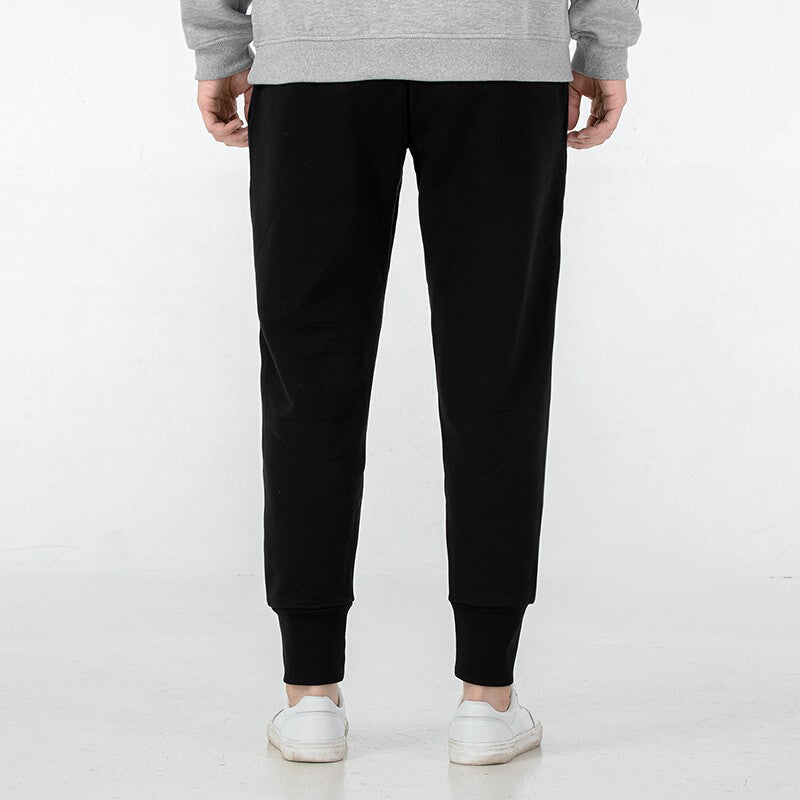 Men's adidas Solid Color Printing Logo Knit Sports Pants/Trousers/Joggers Black HB6587