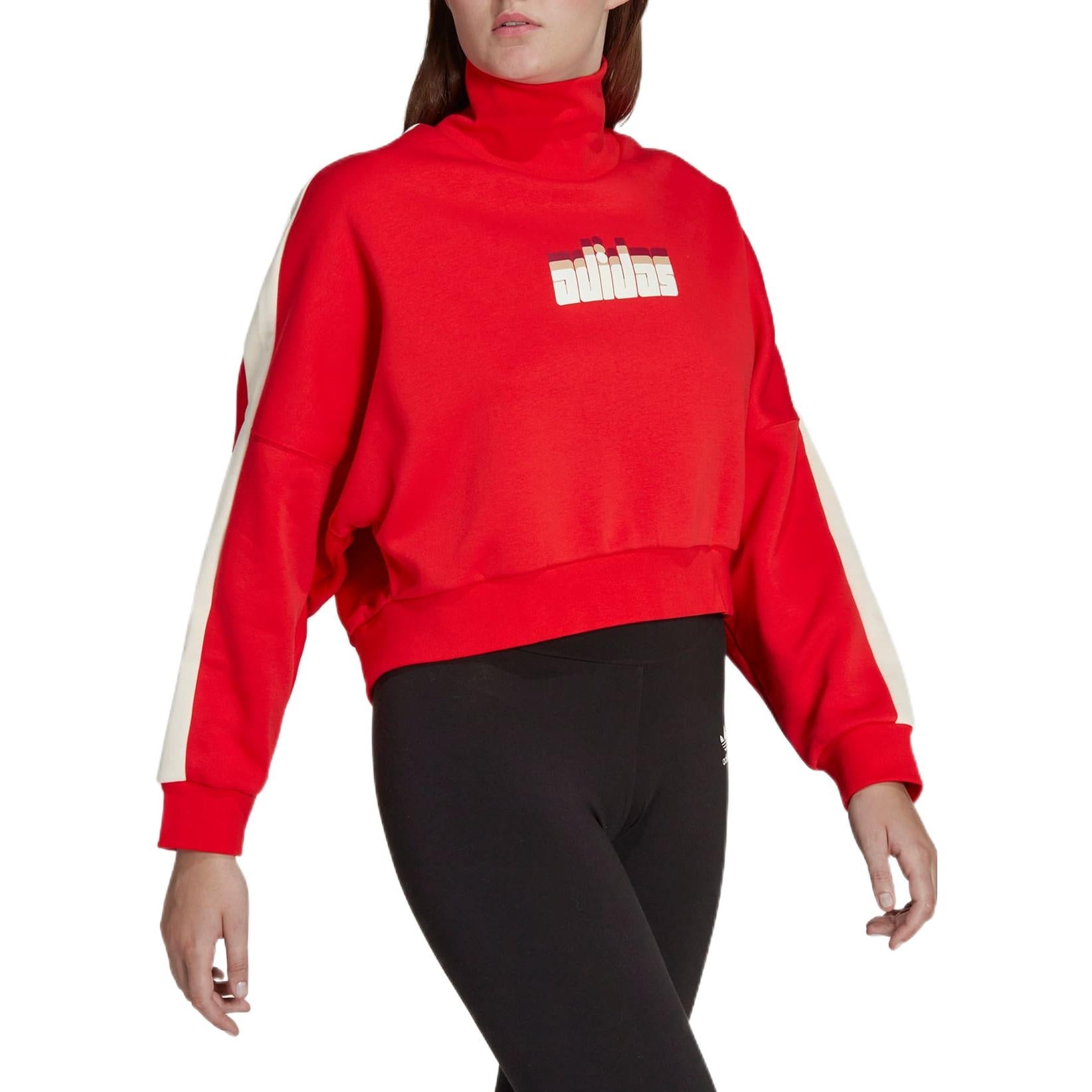 (WMNS) adidas Ski Chic Sweatshirt Asia Sizing 'Red' IA3931