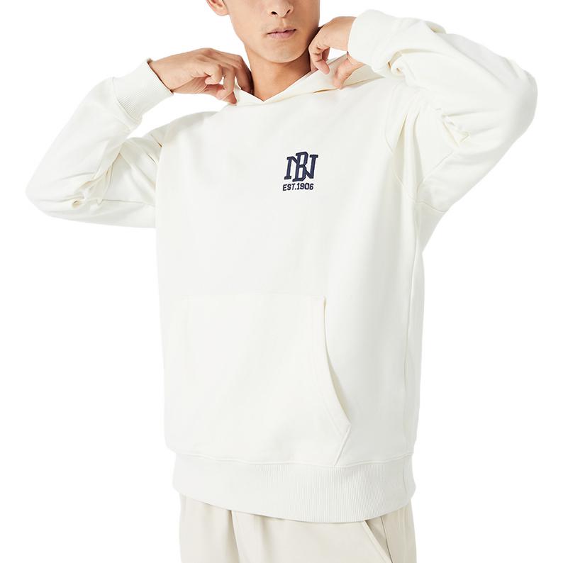 New Balance Logo Print Hoodie Asia Sizing 'White' AMT23336-CIC