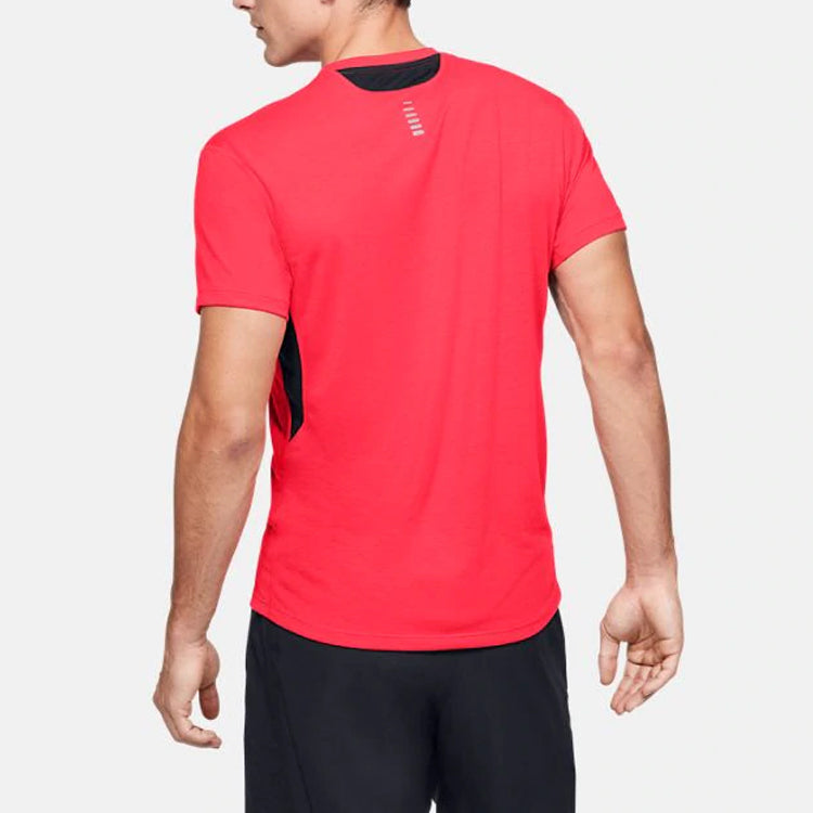 Men's Under Armour Streaker Series Running Sports Short Sleeve Red Black 1326579-628