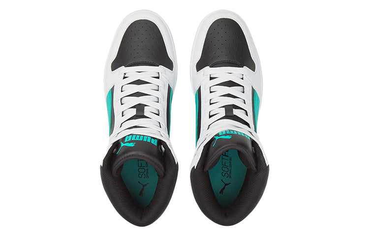 PUMA Unisex Rebound LayUp Mid-Top Black/White/Green 369573-26