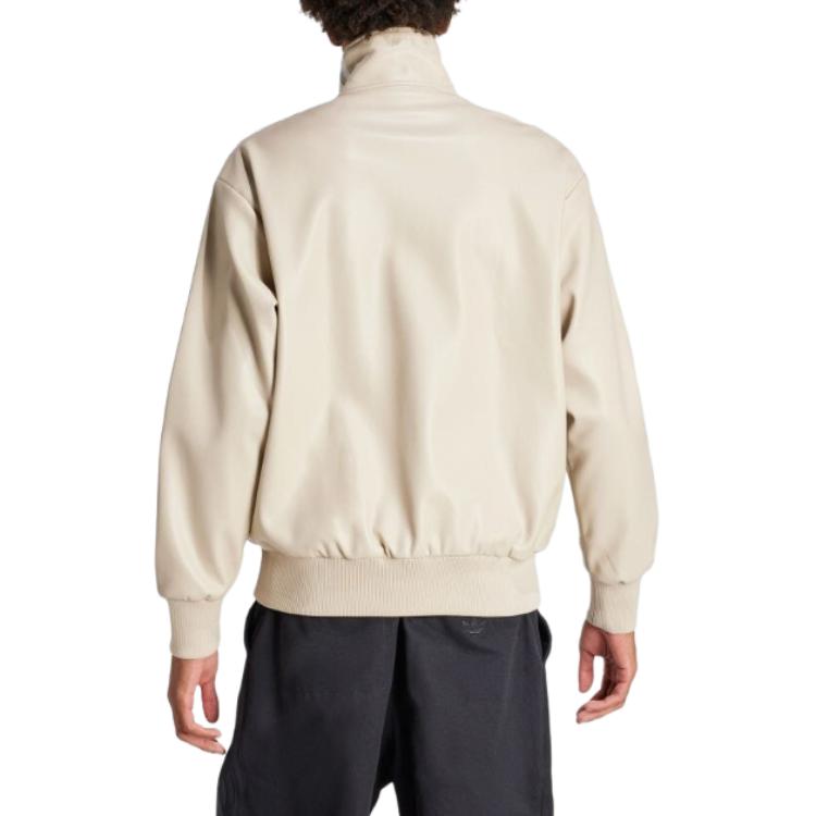 adidas Firebird Adicolor Three Stripes Synthetic Fabric Loose Jacket Asia Sizing 'Beige' IZ4036