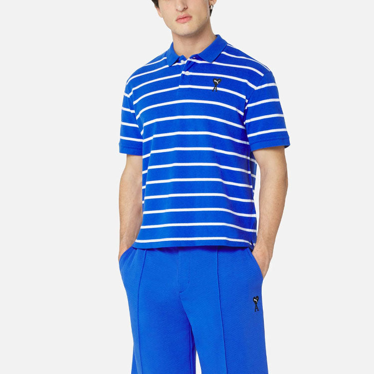PUMA X AMI Short Sleeve Polo Shirt 'Blue' 534067-93
