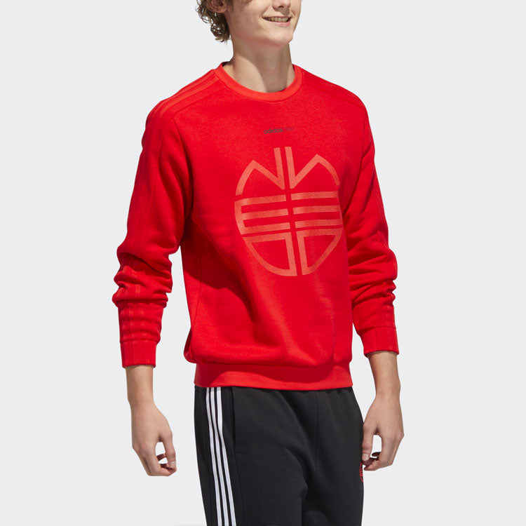 adidas neo M Ssfv1 Sweat Casual Round Neck Pullover Sports Red H52974