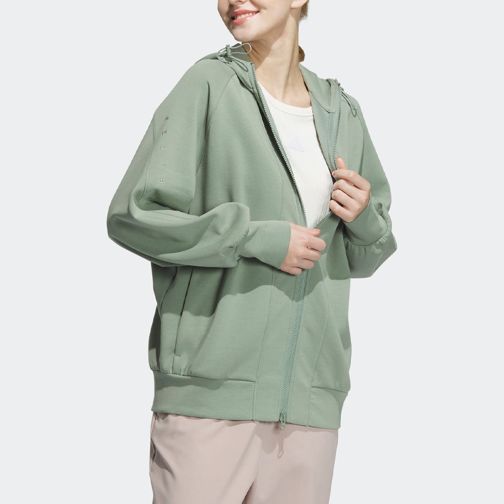 (WMNS) adidas Premium Knit Jacket 'Green' IK4292