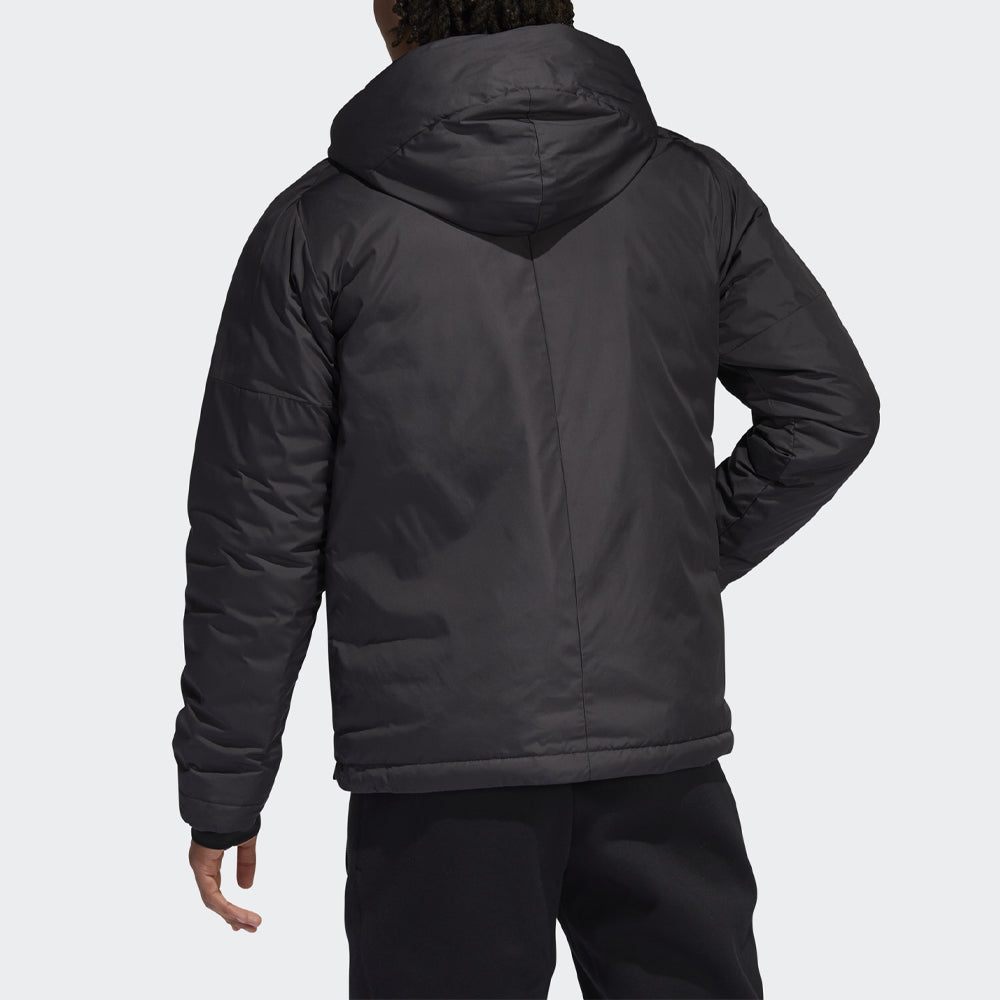 adidas Harden Zne Jkt Solid Color Stay Warm hooded Basketball Down Jacket Black EI9715