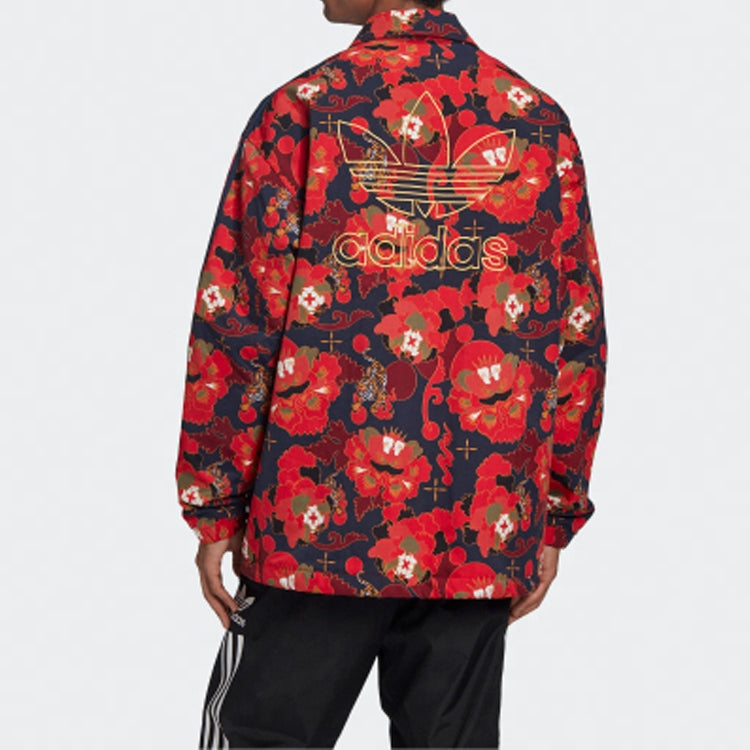 adidas LNY COACH Jacket COLLEGIATE NAVY / SCARLET / MULTICOLOR / GOLD METALLIC GC8697