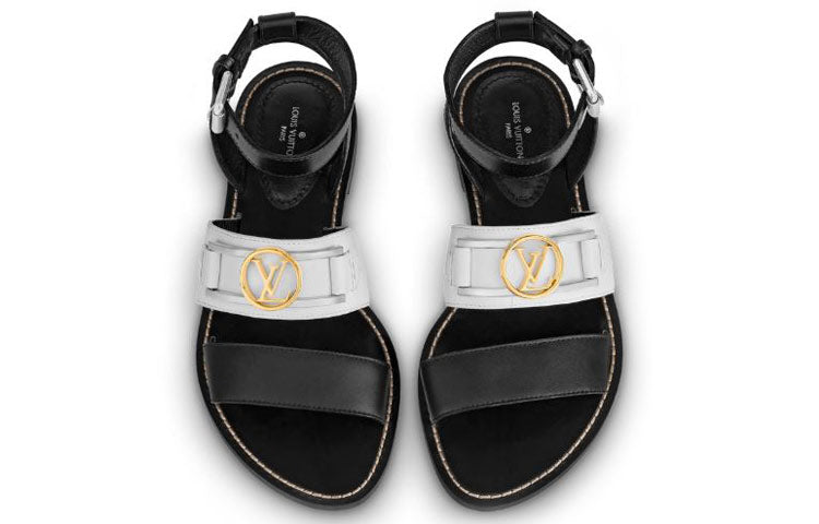 (WMNS)  LOUIS VUITTON LV Academy Sports sandals 'Black White' 1A66E1