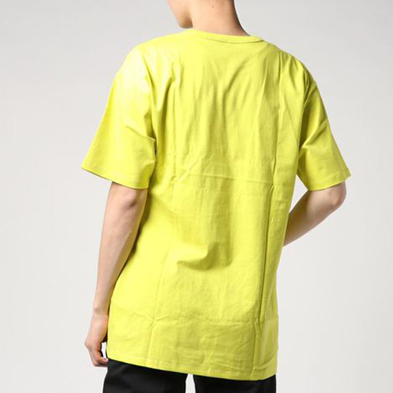 Vans Off The Wall Tee Minimalistic Small Logo Short Sleeve Couple Style Yellow Green Lime VN0A49R7RHT