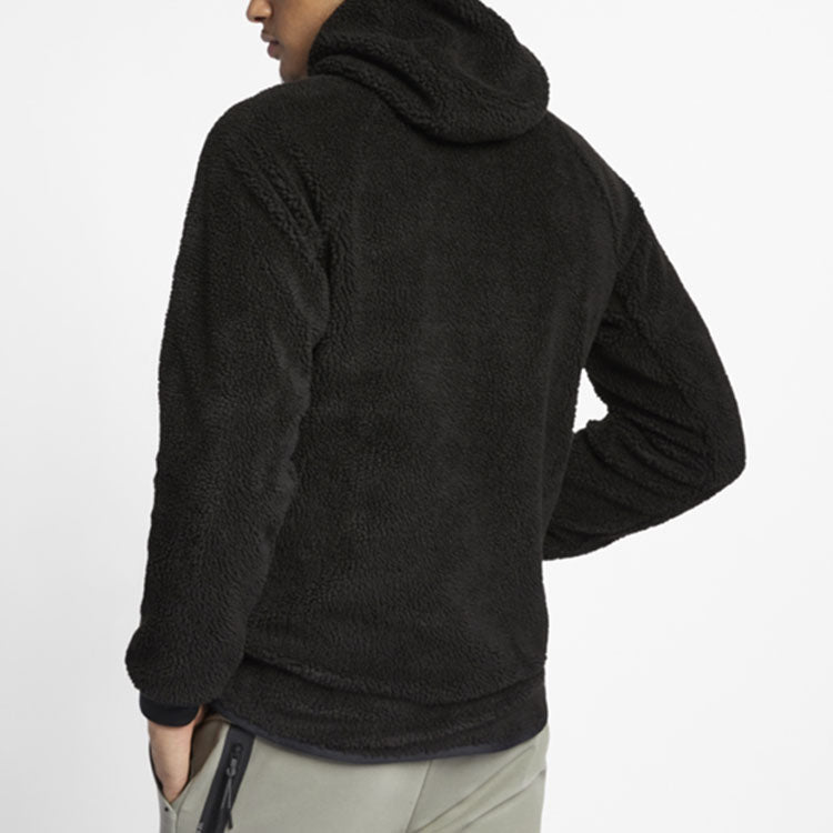 Nike Embroidered Logo Fleece Stay Warm Hooded Jacket Black AQ2768-010