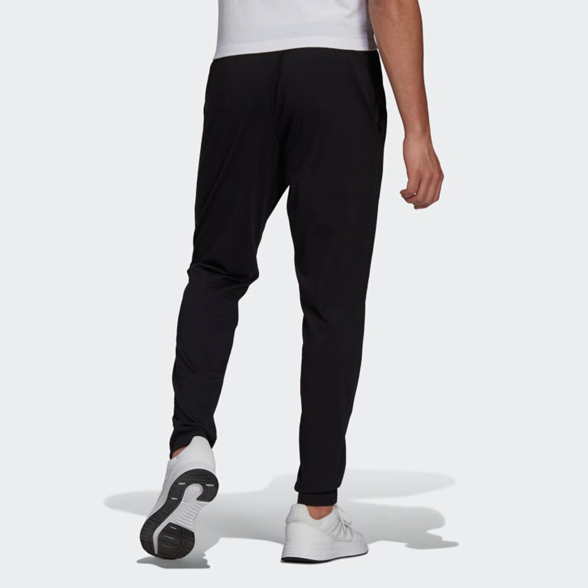 adidas Essentials Solid Color Slim Fit Running Sports Pants Black GK9222