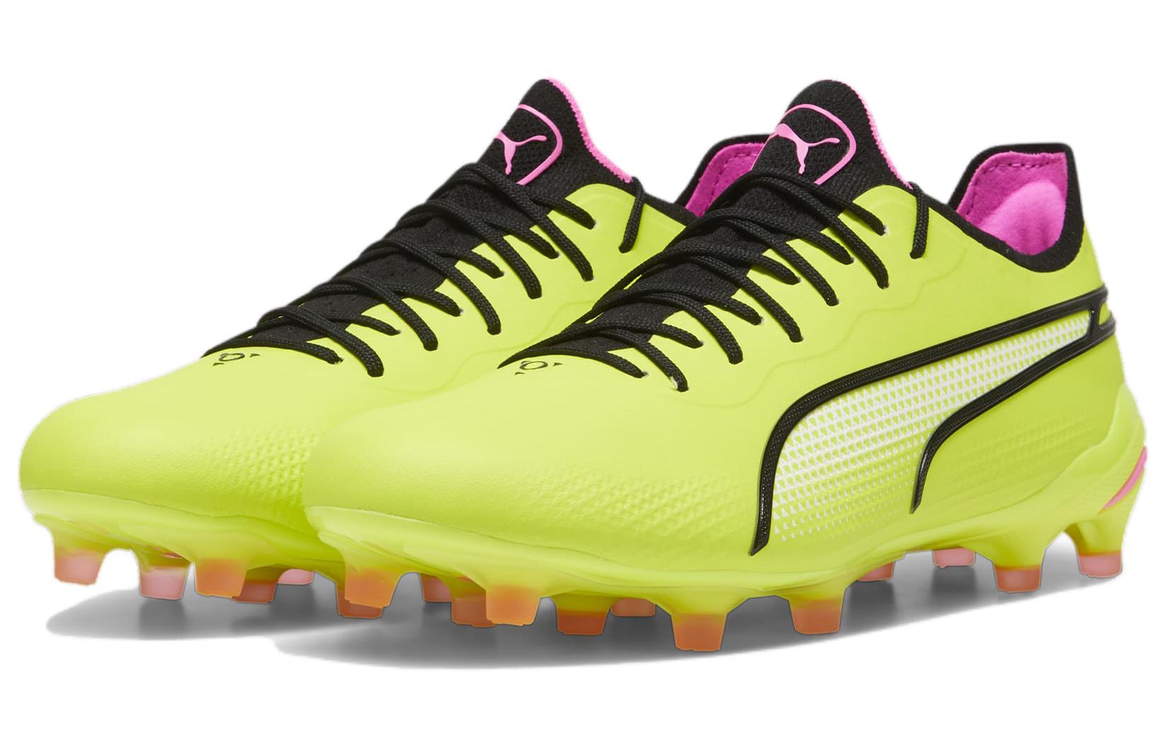PUMA King Ultimate FG/AG Cleats 'Solar Yellow Black' 107563-06