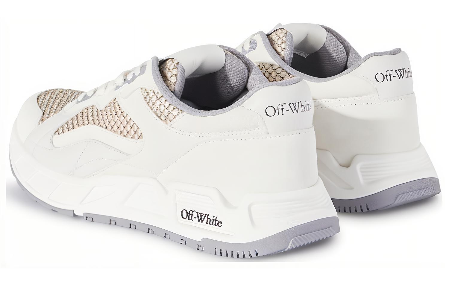 Off-White Kick Off Low-Top Sneakers 'White Tan' OMIA289S24LEA0010303