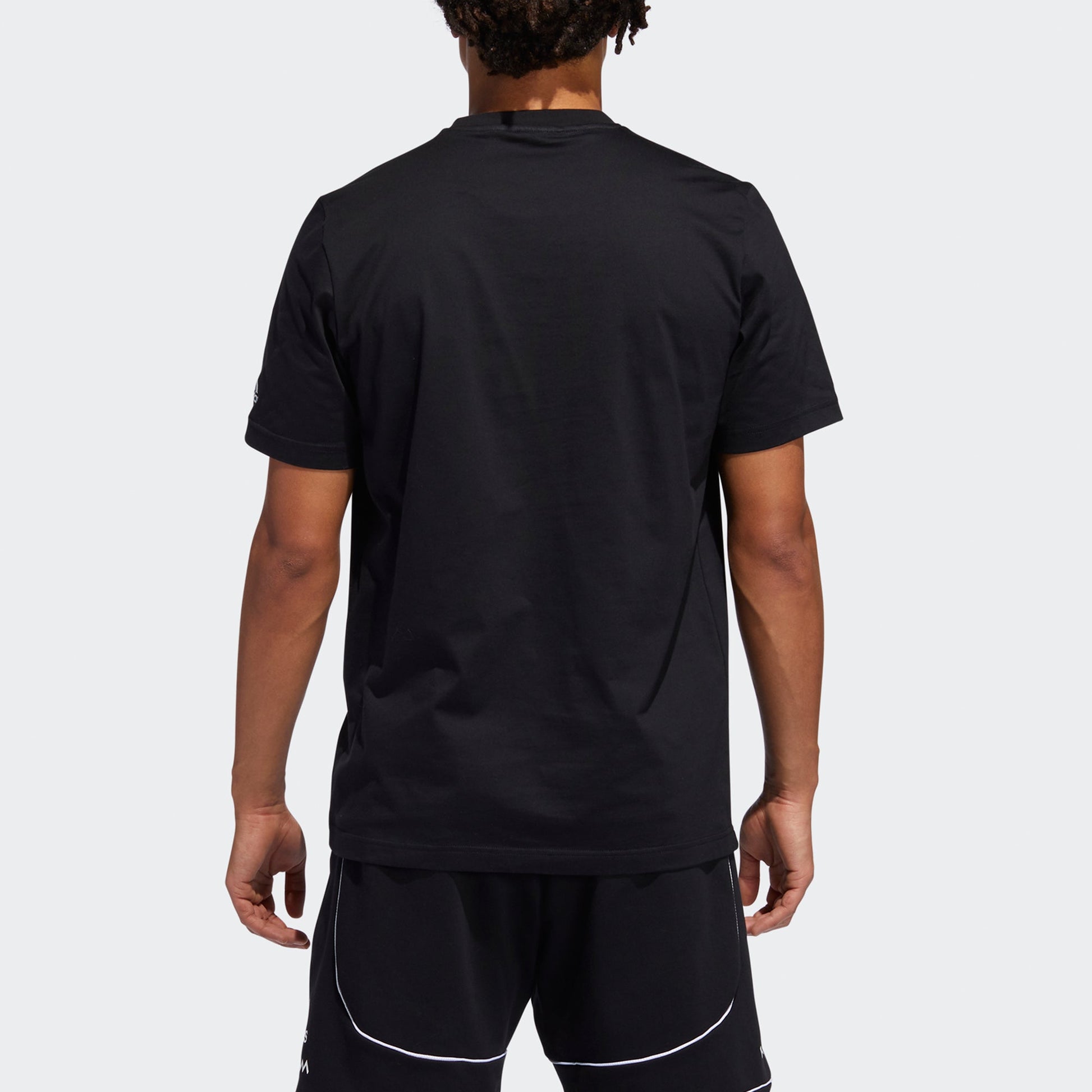 adidas Donovan Logo Basketball Sports Round Neck Short Sleeve Black GE4126
